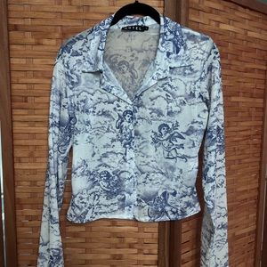 Motel Rocks brand cherub sheer button up